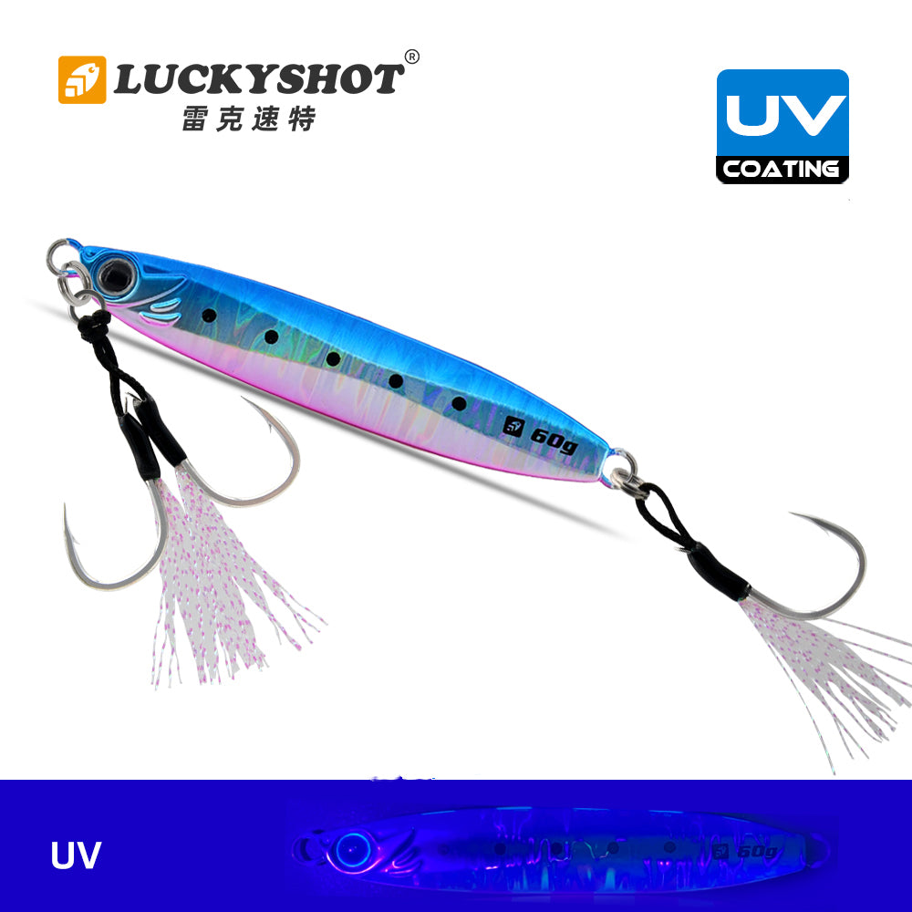 Shore Metal Jig LS001 Holographic Cracked Lure — Strike Reef Saltwater Fishing
