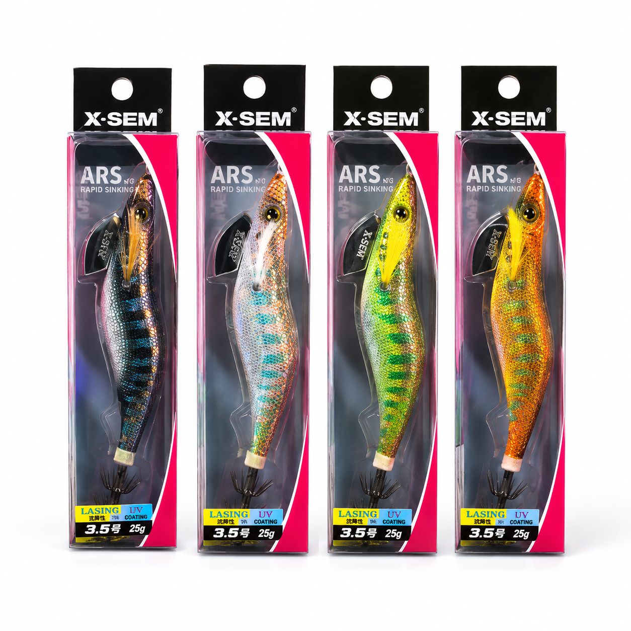 UV Glow Squid Jig Egi — Size 2.5 / 3.0 / 3.5 | 6 Colours | Strike Reef Saltwater Calamari & Squid Lure