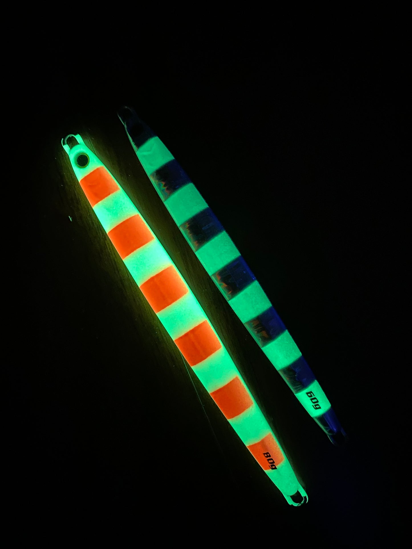 Speed Metal Jig LS035 UV Glow Assist & Treble Hooks — Strike Reef Shore Jigging