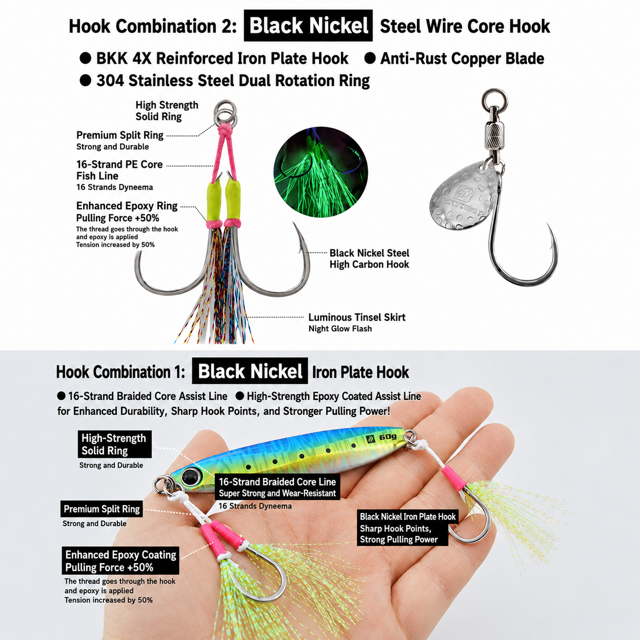 Shore Metal Jig LS001 Holographic Cracked Lure — Strike Reef Saltwater Fishing