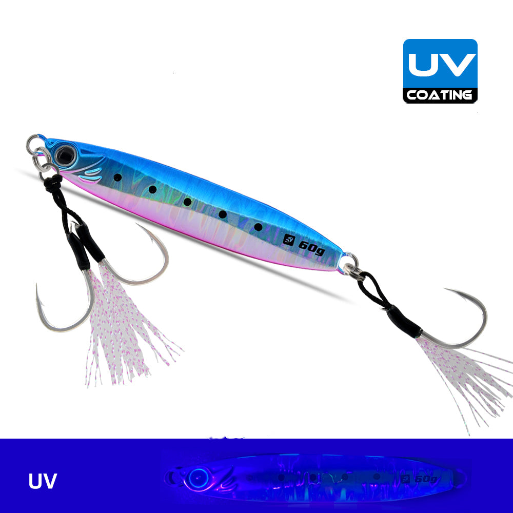 Shore Metal Jig LS001 Holographic Cracked Lure — Strike Reef Saltwater Fishing