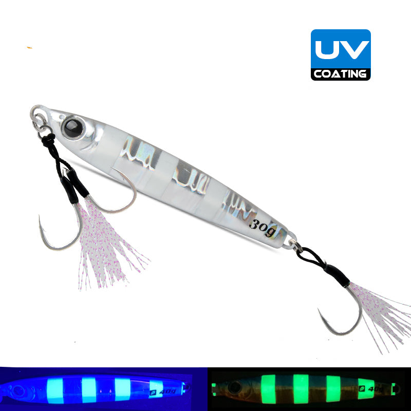 Shore Metal Jig LS003 Holographic Glow Lure — Strike Reef Saltwater Fishing